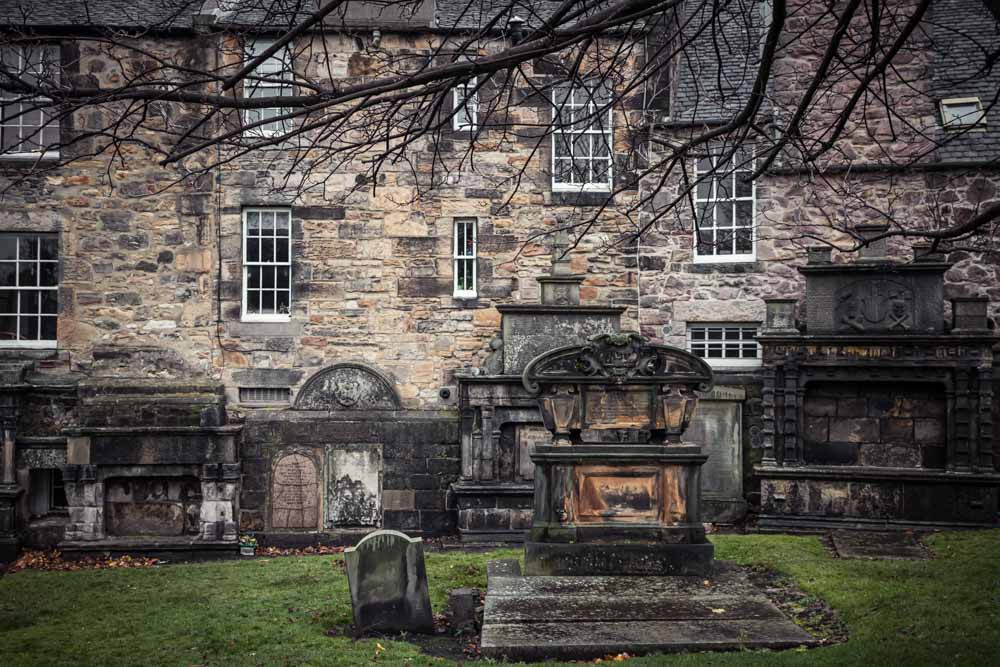 Lápide do cemitério Greyfiars Kirkyard em Edimburgo